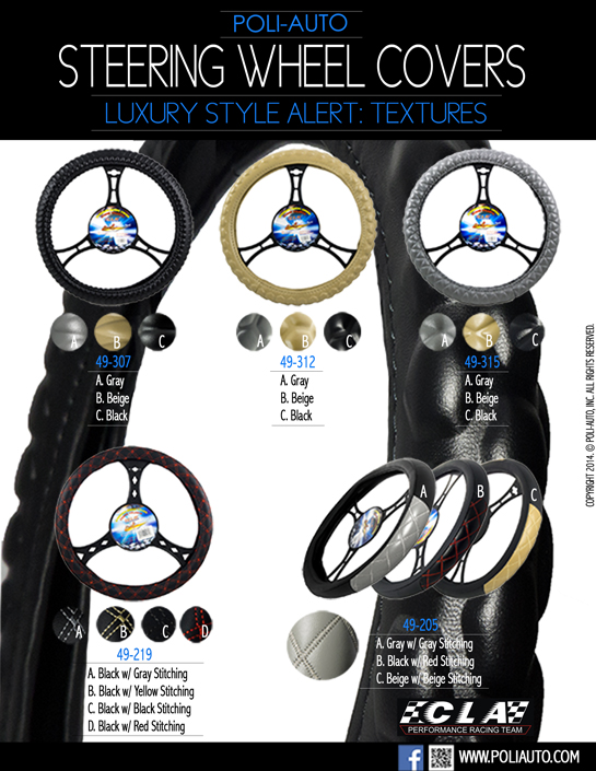 poli-auto steering wheel covers luxury premium leather texture